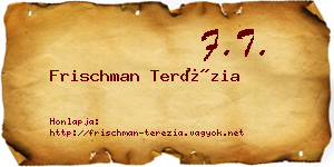 Frischman Terézia névjegykártya